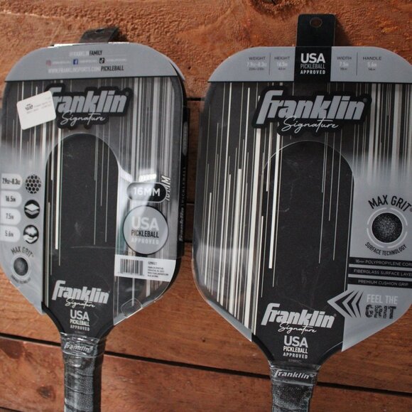 Franklin Signature Pickleball Paddles Bundle of 2 16mm Max Grit Fiberglass NEW - Picture 2 of 7